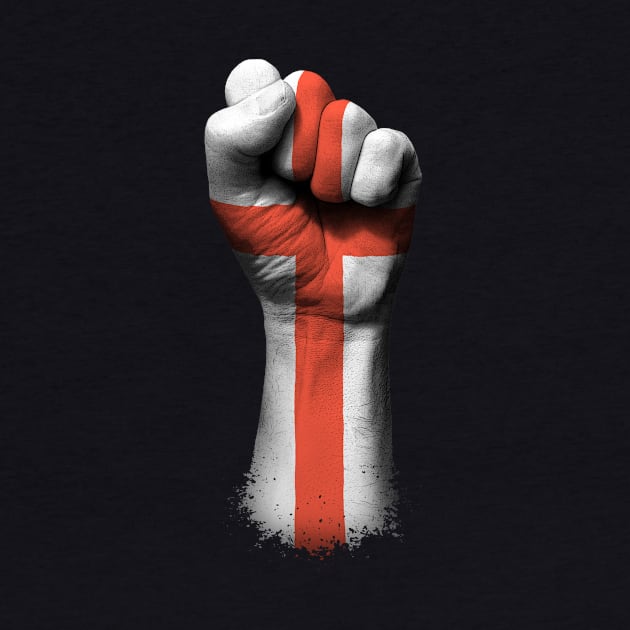 Flag of England on a Raised Clenched Fist by jeffbartels